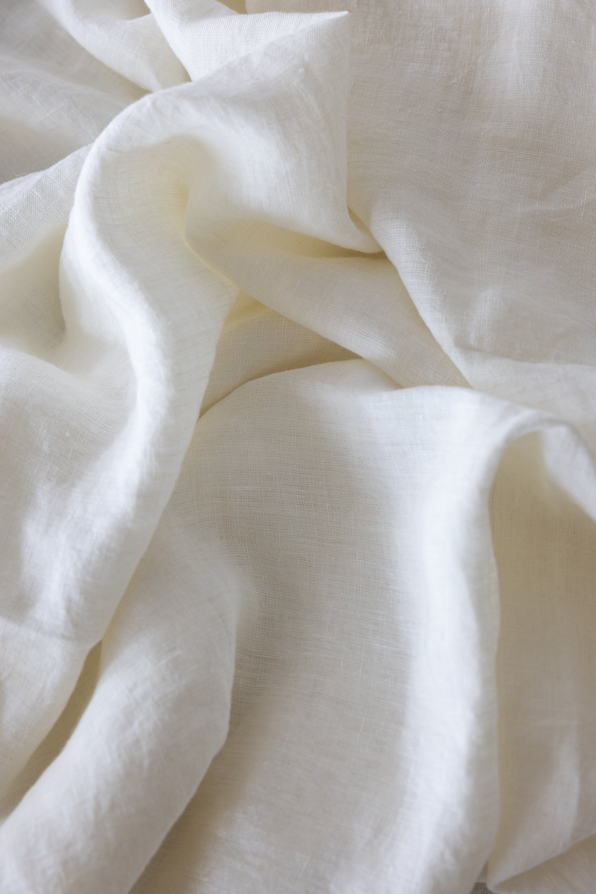 whisper white French flax linen bedding